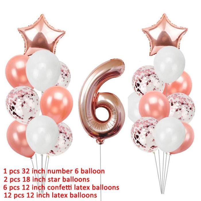 Ballons Joyeux Anniversaire 6 Ans Numero 6 Decorations De Fete 6th I Am Six Boy Girl Fournitures D Ann 21pcs Balloons Fa267 Cdiscount Maison