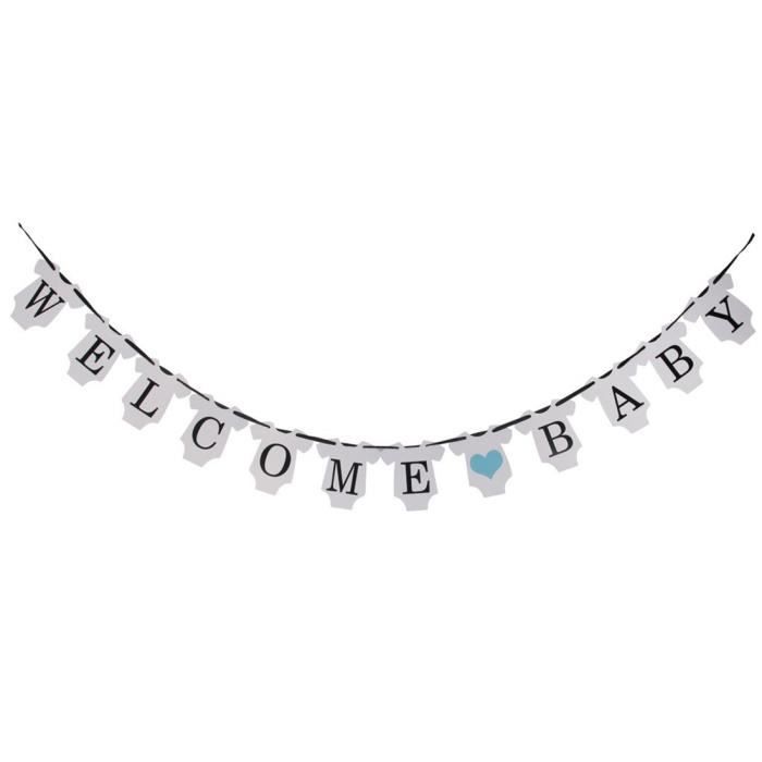 Feston De L Alphabet Anglais Bienvenue Aux Bebe Cartes Pour La Fete D Anniversaire Accessoires Decoratifs Blanc 01 Achat Vente Banderole Banniere Cdiscount