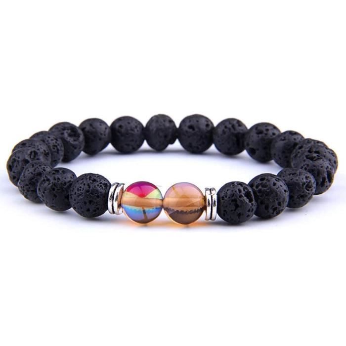 Lot De 4 Bracelets En Pierre Naturelle Pour Homme - 8 Mm - Pierre De