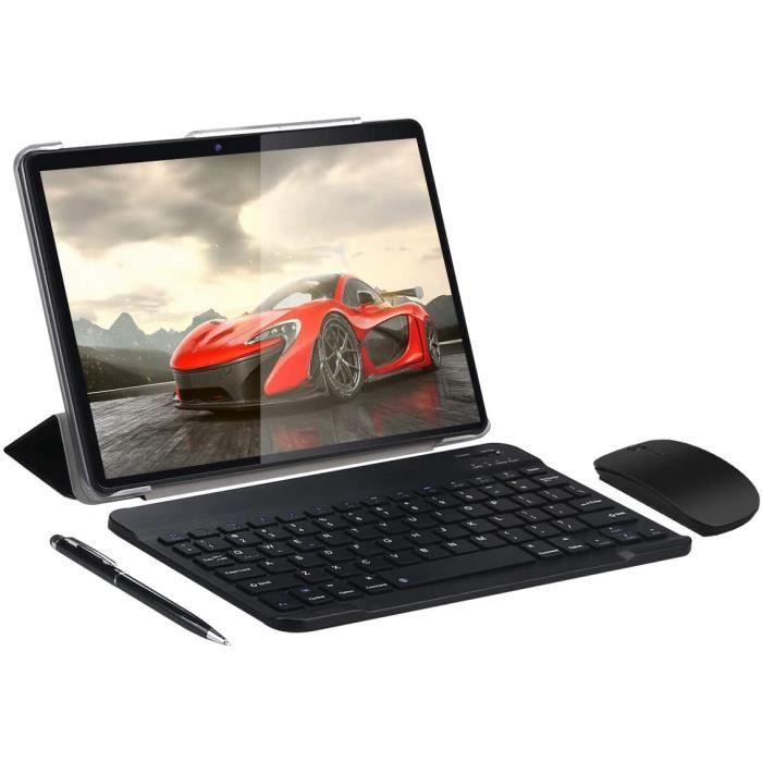 Ordinateur 2 en 1 Tablette Tactile 10 pouces IPS Android 9.0 3Go+ 32Go OTG WIFI 4G Dual SIM
