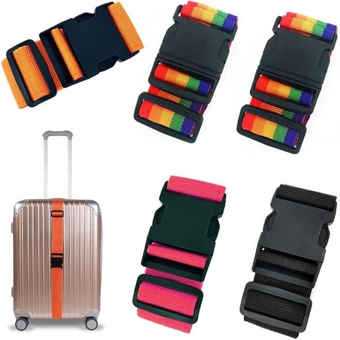 5 Pack Sangle de Bagage Sangles de Transport Suitcase Sangle