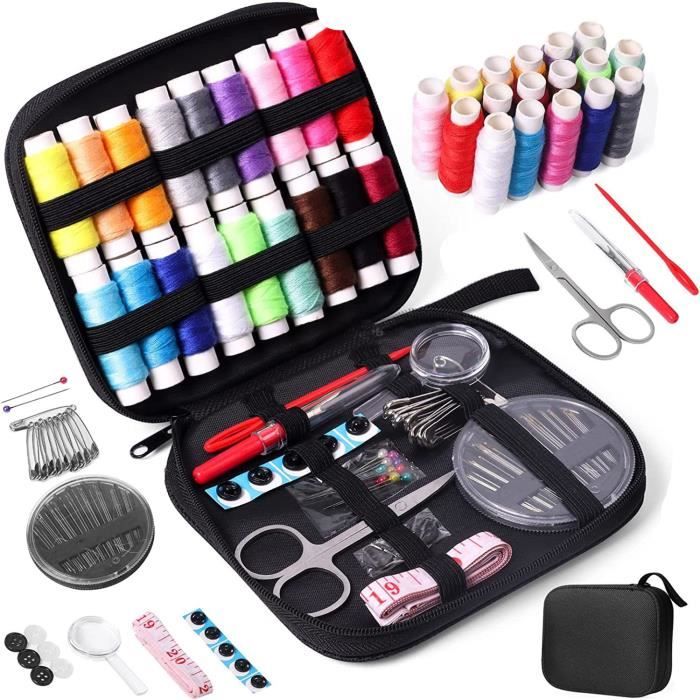Kit Couture, Set de Couture Accessoires de Couture Premium, Kit Couture Complet avec Boîte pour Voyage Famille Maison -87Pcs