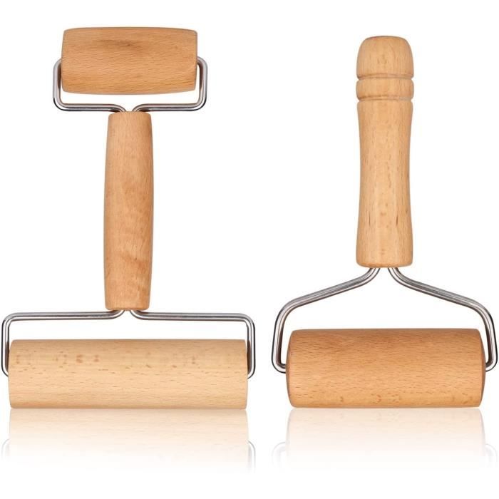Rouleau à pâte en bois,rouleau à pâtisserie en bois de hêtre massif