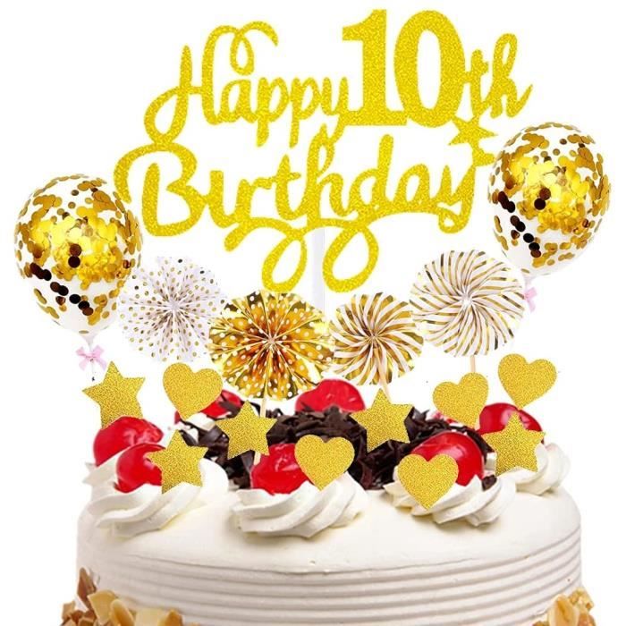 Personnalisé Joyeux 30th Anniversaire Paillettes Cake Topper tout nom Tout Âge 18 21 40