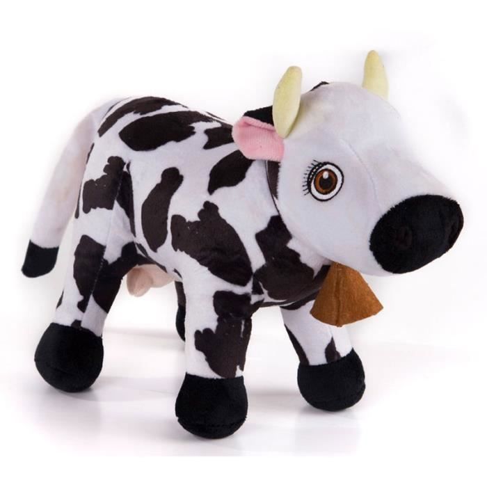 bandai - peluche avec son zenon farm cow lola -94502-94502