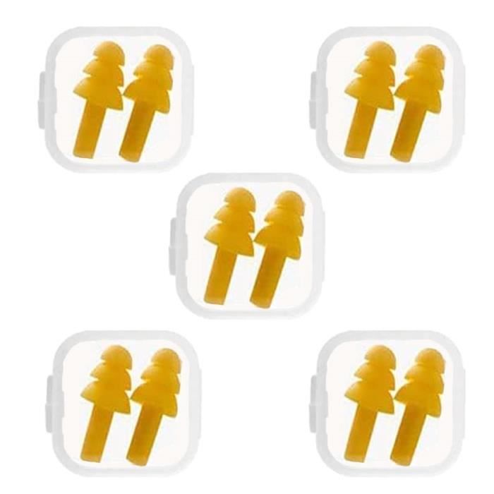 5 Paires De Bouchons D'oreilles étanches En Silicone Pour Nageurs - Multicolore - Protection Contre L'eau