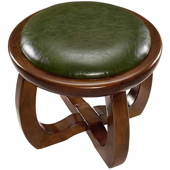 poetry repose pieds rond vintage bois cuir rembourre canape table basse tabouret pouf repose pieds tabouret petit changement de chau cdiscount maison