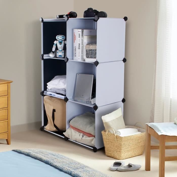 Lifewit Étagère de Rangement DIY Plastique Amovible 6 ...