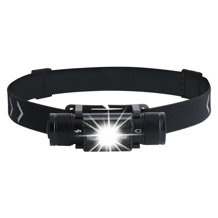 Lampe Frontale 30W - Type C Rechargeable Réglable Imperméable