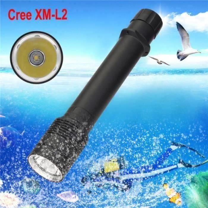 Lampe Frontale étanche Pour Plongée & Randonnée - Lumière Puissante LED - Bandeau Réglable - Rechargeable - Jaune Fluo