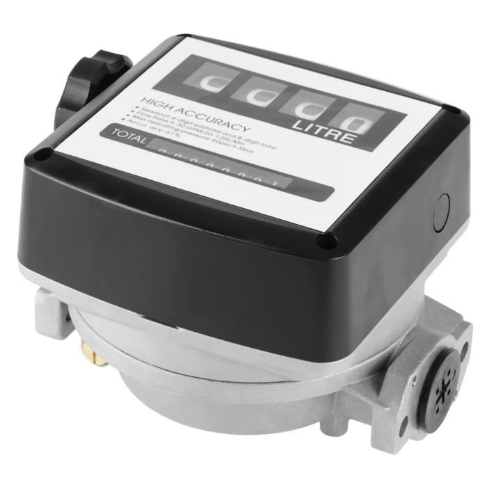 Débitmètre à Fioul Numérique Haute Précision - Diesel, Alliage D'Aluminium 1/2" Ecran LCD