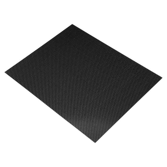 Plaque Fibre De Carbone 3K 300x500mm - Épaisseur 2mm - Surface Lisse Uni - Pour Drone, Décoration, DIY