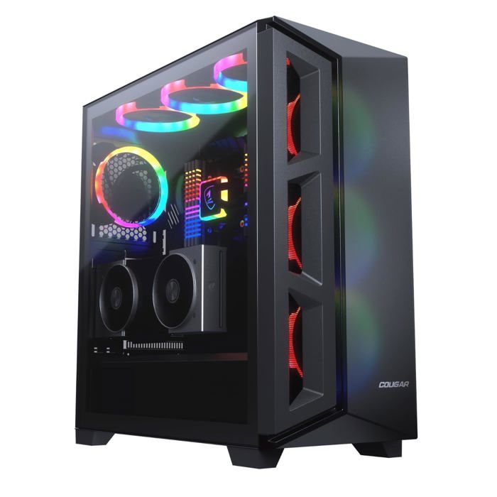 Boitier PC Gaming – Cougar Gaming – DARKBLADER X5 RGB – Refroidissement dair – Éclairage RVB – 3 ventilateurs ARGB VK120