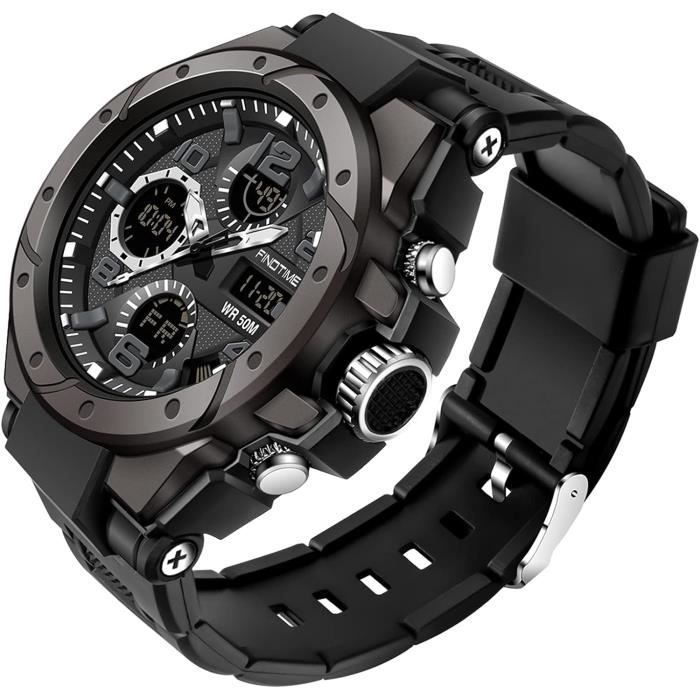 SANDA 6130 double affichage hommes montres Sport étanche montre électronique militaire homme alarme chronomètre main image 0