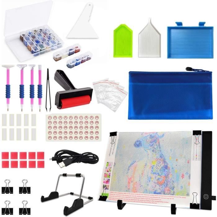 Bloc lumineux A3 - Tableau lumineux rechargeable avec support - 3 couleurs - Intensité variable - 6 niveaux de luminosité - Alimenté par piles - Pour le traçage du vinyle Bloc lumineux A3 - Tableau lumineux rechargeable avec support - 3 couleurs - Intensité variable - 6 niveaux de luminosité - Alimenté par piles - Pour le traçage du vinyle