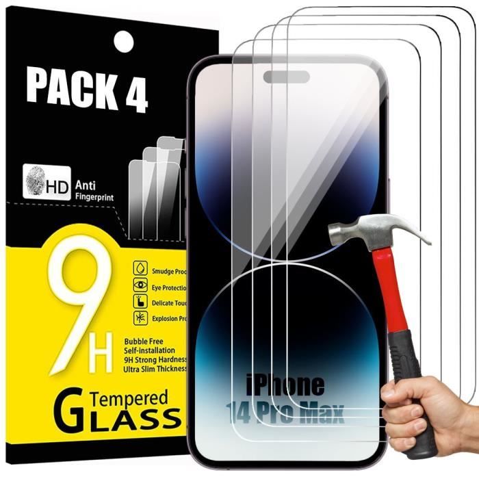 Protection d'écran en verre trempé pour iPhone 14 Pro Max