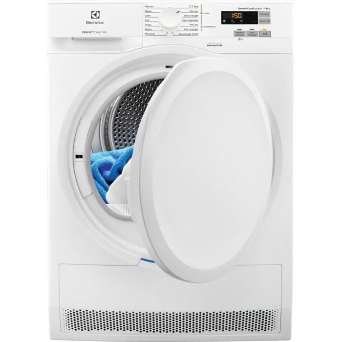 Photo de seche-linge-pompe-a-chaleur-electrolux-ew7h6812sc-8-kg-classe-a-blanc