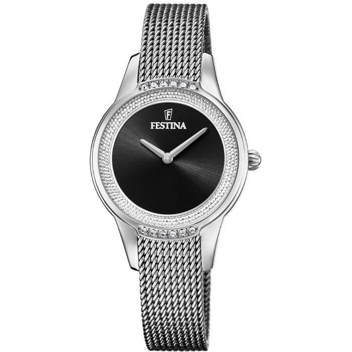 Montre Femme - Festina - 20494 - Analogique - Acier inoxydable - 12 Swarovski