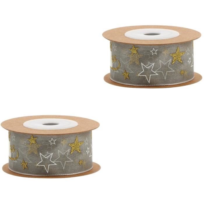 Vert 25mm 2 Rouleaux/45 Mètres Rouge Et Vert Ruban Satin Pour Emballage Cadeau Noel Ruban Noel