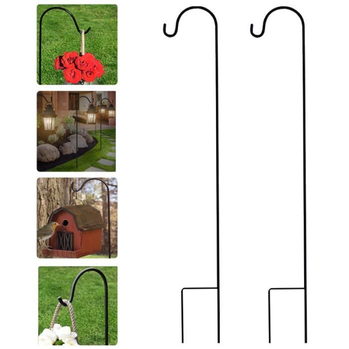 Crochets Et Suspensions Pour Plantes Crochets De Berger Pour Jardin,193cm Double Crochet De Jardin,5 Brochs Mangeoire Oiseaux Sur Pied