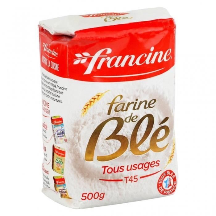 Francine Farine de Blé Tous Usages T45 500g (lot de 8)