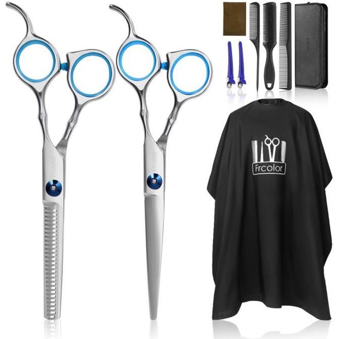 Frcolor Ciseaux De Coiffure Professionnels Outils De Coupe De Cheveux Set 10pcs Cdiscount Au Quotidien