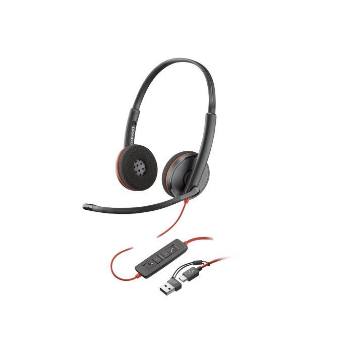 Micro-casque - filaire - USB-C - HP Inc. - Poly Blackwire 3220 - Blackwire 3200 Series - micro-casque - sur-oreille - filaire - USB