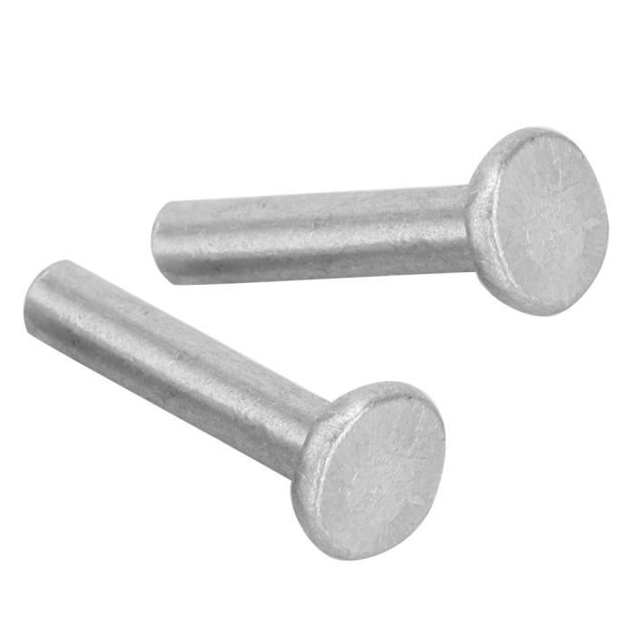 HURRISE Rivet en aluminium massif 100pcs GB867 M4 Rivets en Aluminium à
