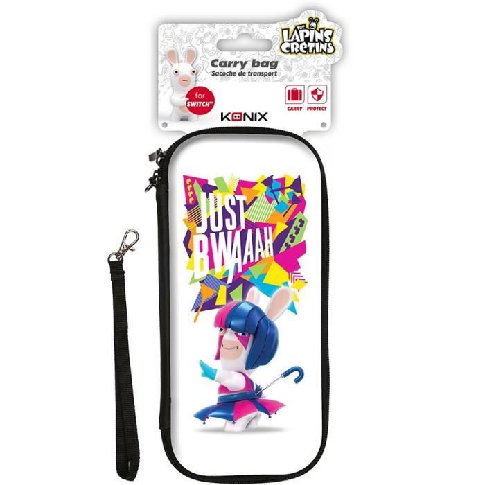 Housse Nintendo Switch Lapins Crétins Just Bwaaah