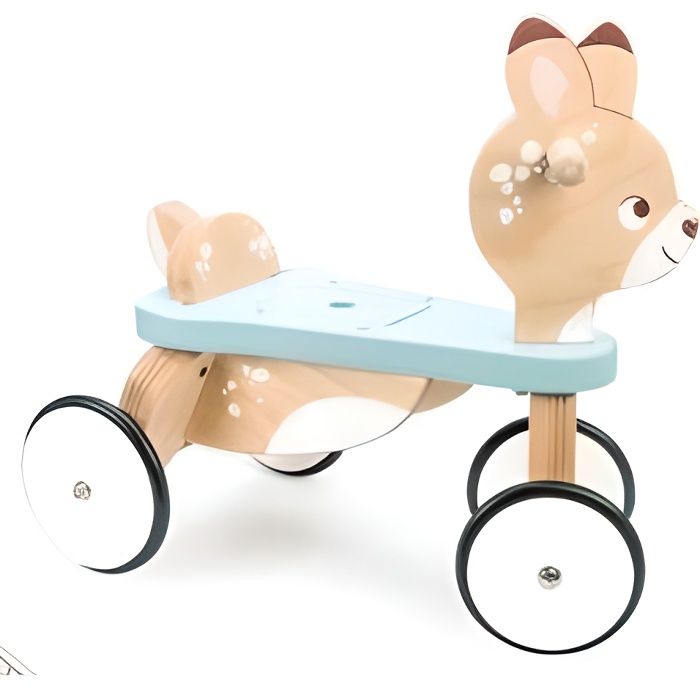 Porteur Faon en bois - LE TOY VAN - Pour enfant de 12 mois à 3 ans - 4 roues - Bleu