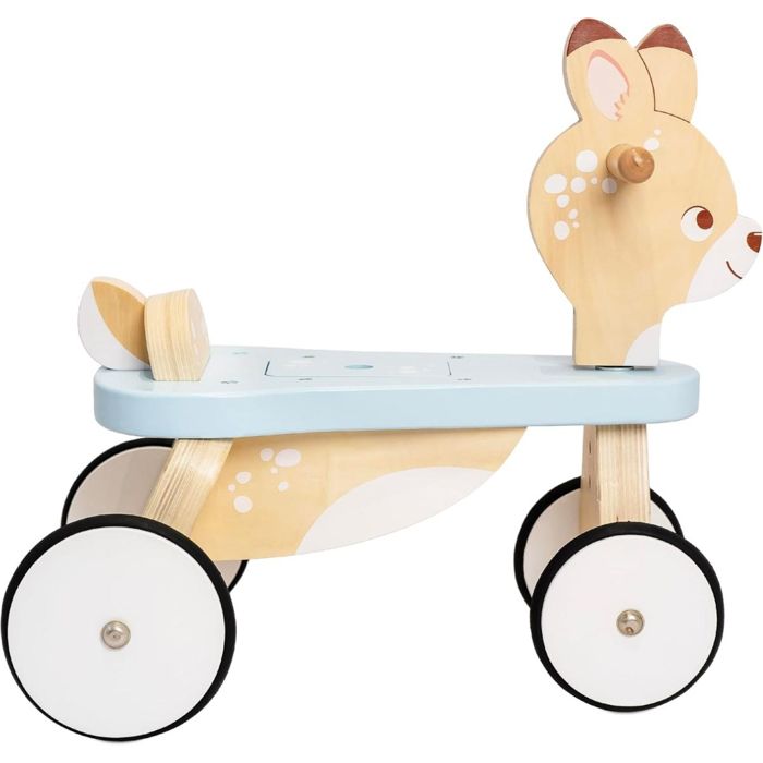 Porteur Faon en bois - LE TOY VAN - Pour enfant de 12 mois à 3 ans - 4 roues - Bleu