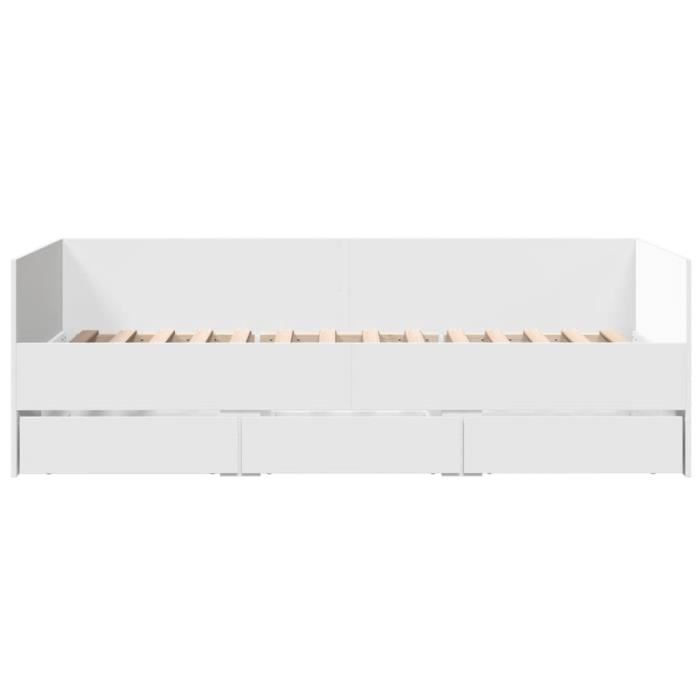 Lit de jour - MOTHINESSTO - 1343X - 90x200 cm - Bois dingénierie - Avec tiroirs