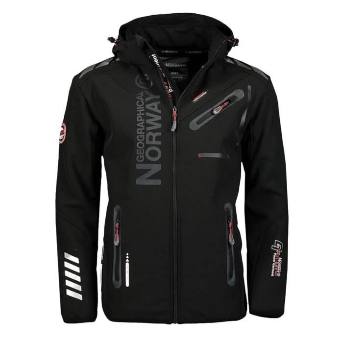 Veste Softshell Noire Noir Homme Geographical Norway Royaute