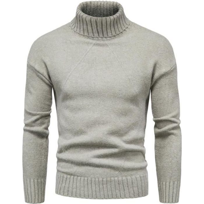 Hommes Pull Homme Pull-over Chaud Pull Rétro Automne Col Roulé Pullover 