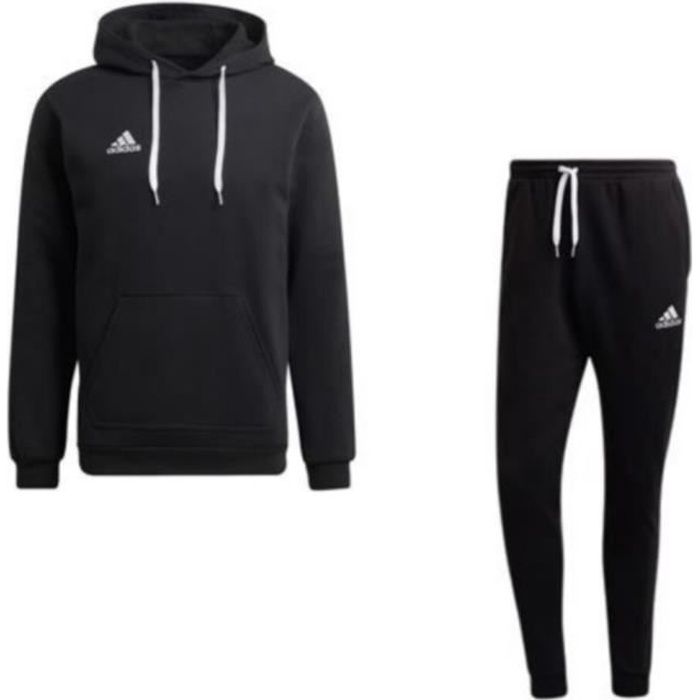 Jogging Polaire à Capuche Adidas Noir Homme - Multisport - Manches Longues - Respirant