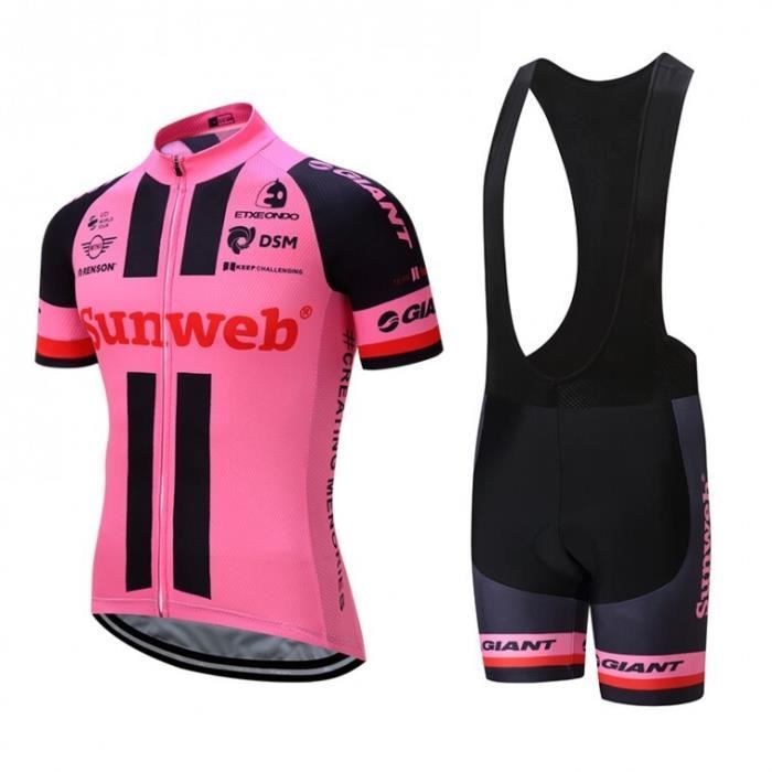 Lixada Hommes Femmes Cyclisme Maillot à Manches Courtes Cuissard de 3D Padded Short Respirant