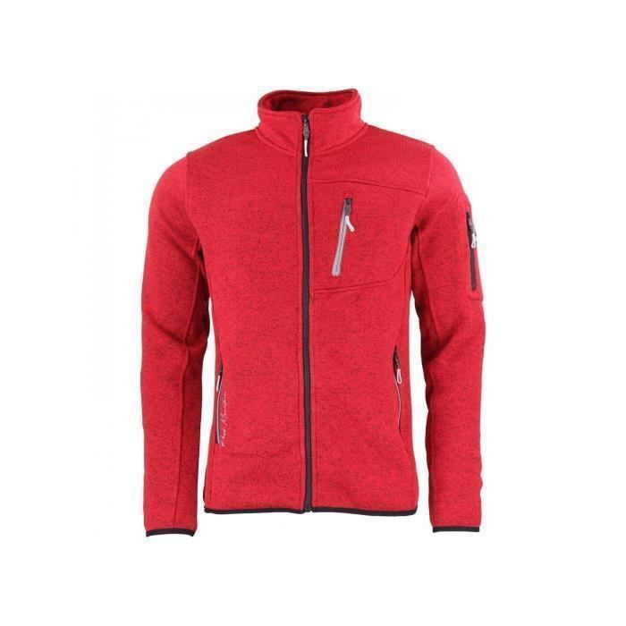 Veste zippée effet polaire rouge femme | Cache Cache