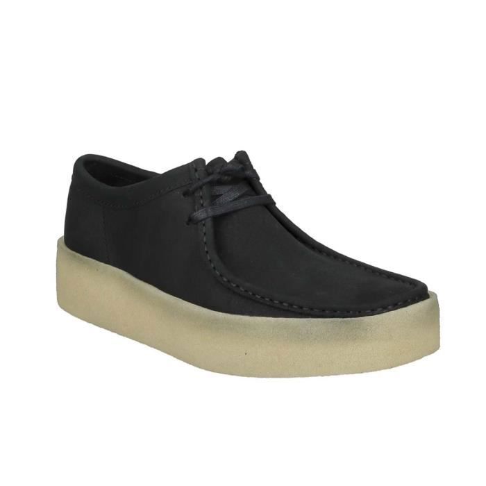 Clarks Originals Chaussures Clarks originals Wallabee Cup en nubuck noir pour homme.-43