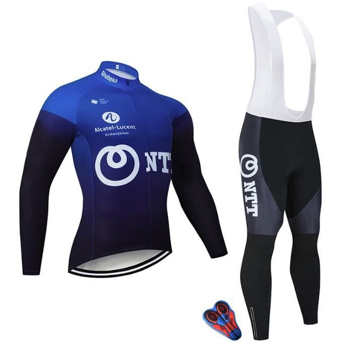 Maillot Cyclisme Homme Rétro - Manches Longues, Séchage Rapide, Respirant, Zip, Tailles Multiples
