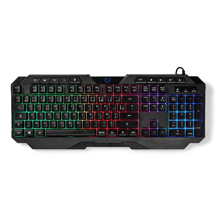 Clavier de jeu - Nedis - GKBD110BKFR - Filaire - AZERTY - Rétroéclairé