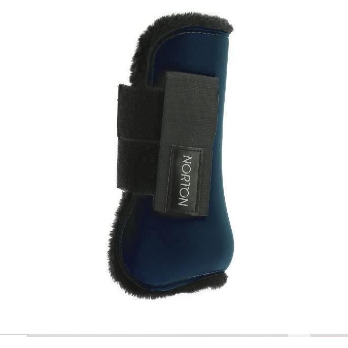 Comparer les prix de Guêtres NORTON "Fleece" - marine, mouton synthétique noir - cheval