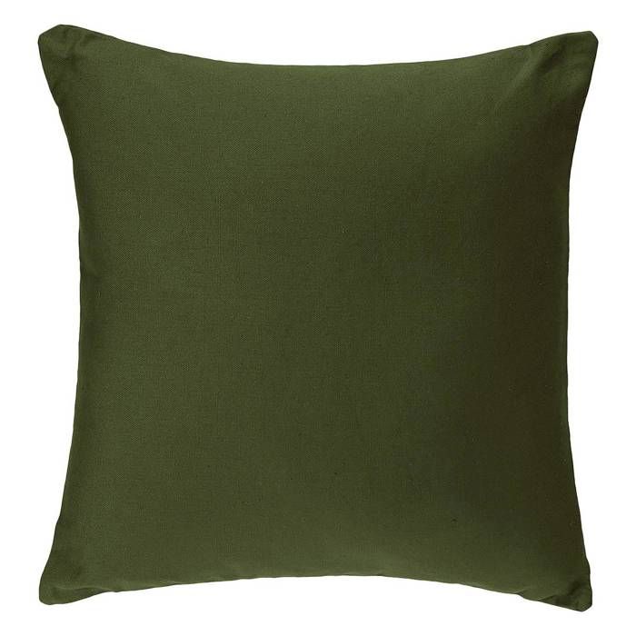 Coussin déhoussable coton vert kaki 38x38cm - Atmosphera Créateur dintérieur