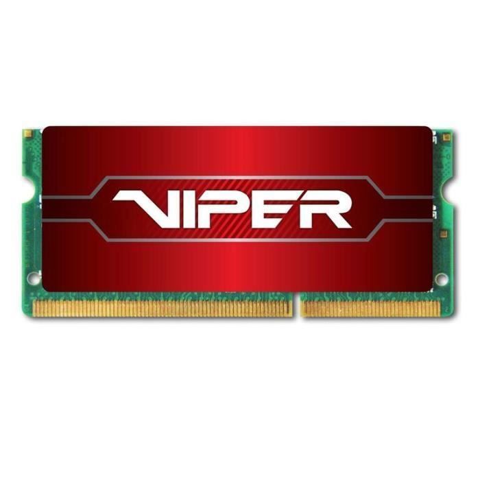 Patriot Memory VIPER 4, 16 Go, 2 x 8 Go, DDR4, 3600 MHz, 288-pin DIMM, Noir, Rouge
