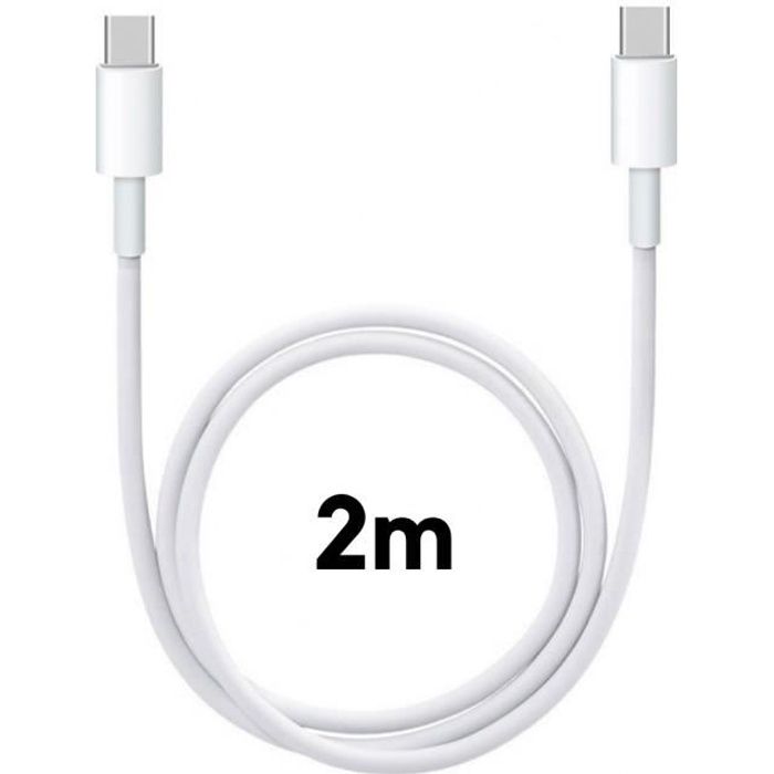 Cable USB-C USB-C 2m pour iPad Pro / iPad Air 4 Phonillico&reg;