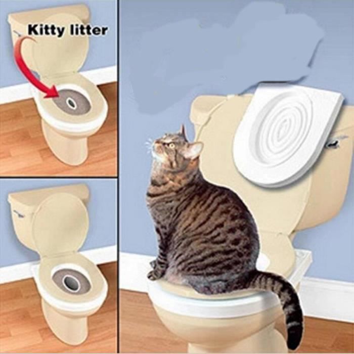 Entraînement au petit pot Litière à sable ToilettePourChat en plastique Litière toilettes Nip