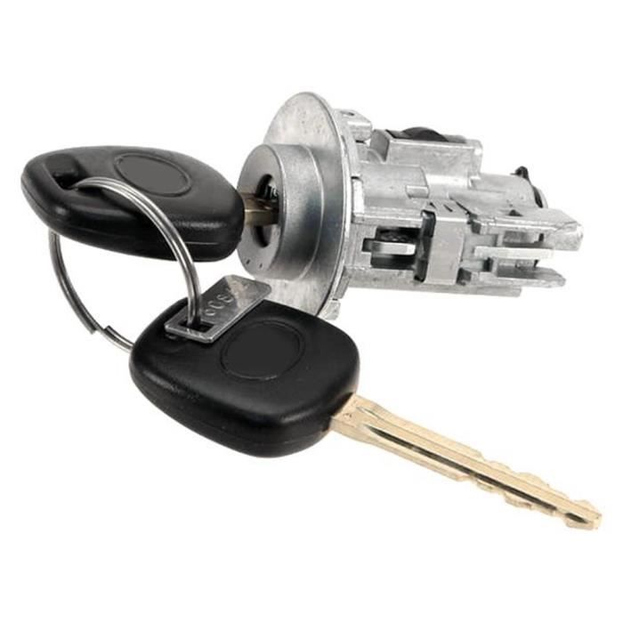 Serrure Allumage Ford Fiesta Focus Fusion Cylindre Serrure Allumage MangWany Pour Ford Fiesta MK5, Focus MK1 - Avec 2 Clés - Compatible Multiple Modèles Serrure Contact Démarrage Voiture