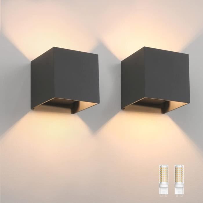 Applique Murale LED Klighten - 2 Pack Blanc Naturel 12W Pour Déco Intérieur