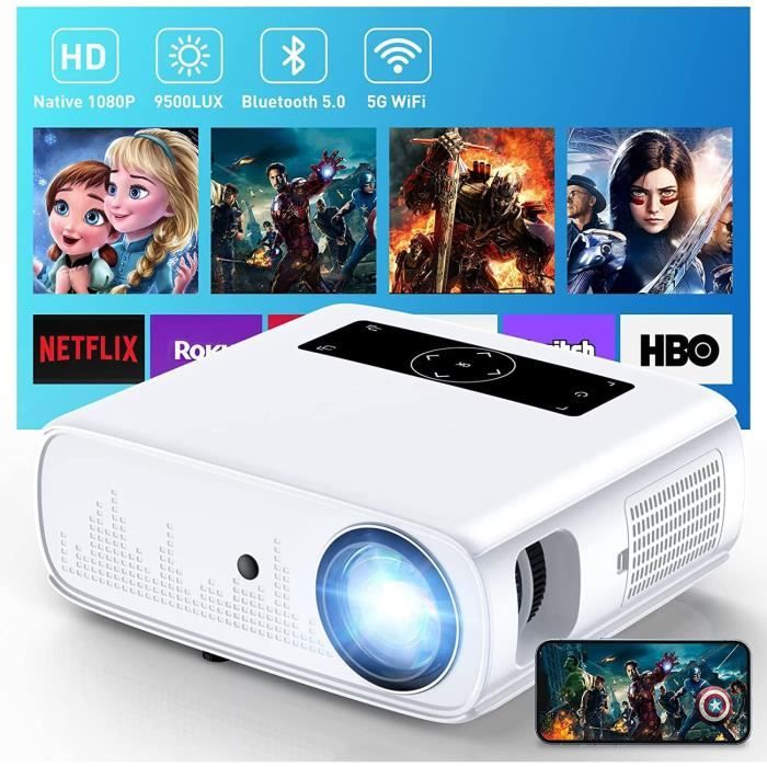 Mini Vidéoprojecteur HY320 WiFi Bluetooth - Support 4K, Android 11, Rotation 180° - Home Cinéma Portable & Puissant