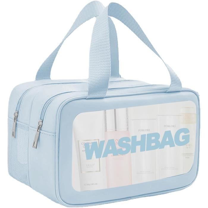 LEUCHTBOX Petite Trousse De Toilette Étanche Femme - Sac Maquillage Cuir PU Couleurs Vives