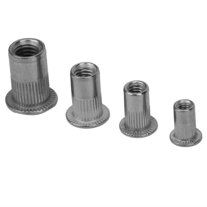 Écrous à Riveter étanches BS En Acier Inoxydable - Tailles M3 à M8 - Lot Pour Fixation Pression